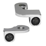 HEINZ BIKE FRONT LED TURN SIGNALS NANO SERIES CHROME HARLEY SOFTAIL 2000-2014