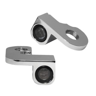 HEINZ BIKE NANO CHROME LED TURN SIGNALS SIDE LIGHT HARLEY DYNA 1995-2017