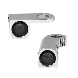 HEINZ BIKE FRONT LED TURN SIGNALS NANO SERIES CHROME HARLEY SPORTSTER 2014-2020