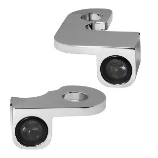 HEINZ BIKE FRONT LED TURN SIGNALS NANO SERIES CHROME HARLEY SPORTSTER 1990-2003