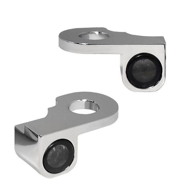 FRECCE LED CON LUCE POSIZIONE HEINZ BIKE NANO CROMATE HARLEY V-ROD/NIGHT ROD 02-17