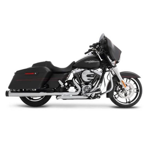 SCARICHI RINEHART RACING SLIP-ON 4" SLIMLINE DUALS CROMATI-NERI TOURING 17-21