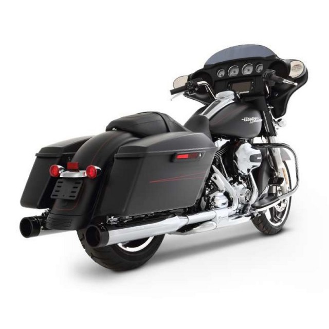 SCARICHI RINEHART RACING SLIP-ON 4" SLIMLINE DUALS CROMATI-NERI TOURING 09-16