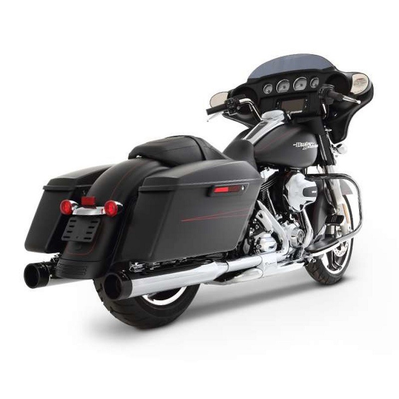 SCARICHI RINEHART RACING SLIP-ON 4" SLIMLINE DUALS CROMATI-NERI TOURING 09-16