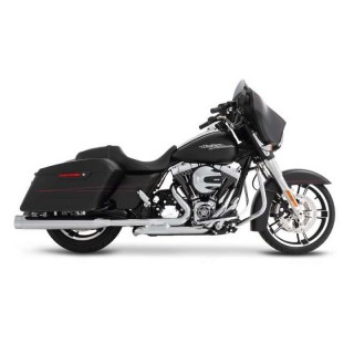 RINEHART RACING SLIP-ON 4" SLIMLINE DUALS CHROME EXHAUST TOURING 09-16