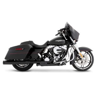 RINEHART RACING SLIP-ON 4" SLIMLINE DUALS BLACK EXHAUST TOURING 09-16