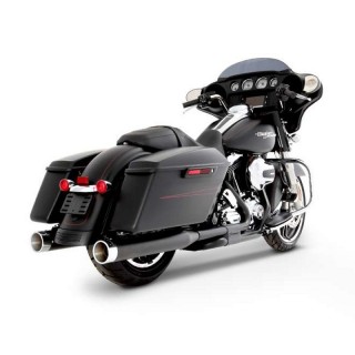 SCARICHI RINEHART RACING SLIP-ON 4" SLIMLINE DUALS NERI-CROMATI TOURING 09-16