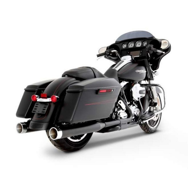SCARICHI RINEHART RACING SLIP-ON 4" SLIMLINE DUALS NERI-CROMATI TOURING 09-16