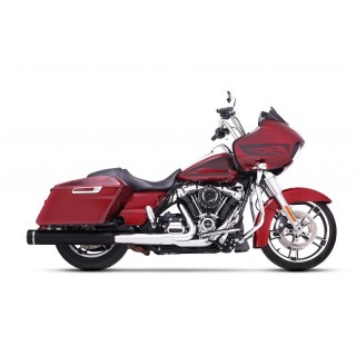 TERMINALI RINEHART RACING SLIP-ON 4.5" PER MOTORI 117" NERI-CROMATI TOURING 17-21