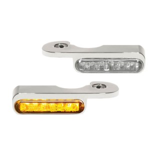 HEINZ BIKES CHROME LED TURN SIGNALS FOR HARLEY DAVIDSON V-ROD/NIGHT ROD 2002-2017