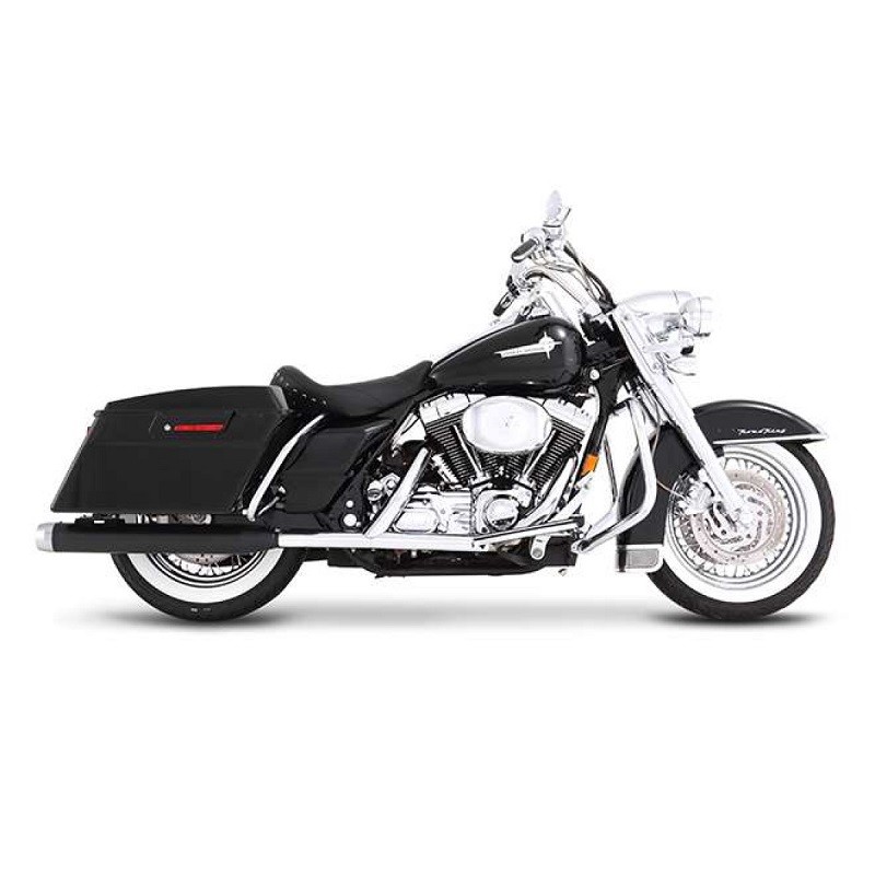 TERMINALI RINEHART RACING SLIP-ON 4.5" NERI-CROMATI HARLEY TOURING 2017-2021