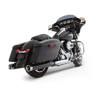 TERMINALI RINEHART RACING SLIP-ON 4" NERI-CROMATI HARLEY TOURING 2017-2021