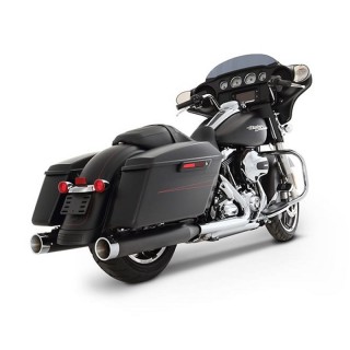 TERMINALI RINEHART RACING SLIP-ON 4" NERI-CROMATI HARLEY DAVIDSON TOURING 1995-2016