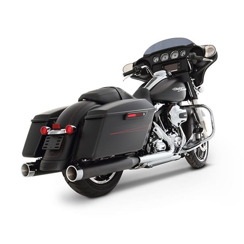 TERMINALI RINEHART RACING SLIP-ON 4" NERI-CROMATI HARLEY DAVIDSON TOURING 1995-2016