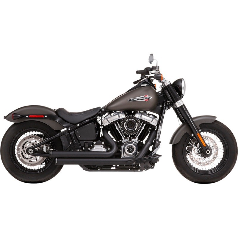 SCARICHI RINEHART RACING 2 IN 2 NERI PER HARLEY DAVIDSON SOFTAIL 2018-2021