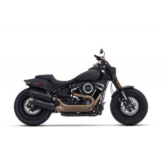 RINEHART RACING APPROVED SLIP-ON 4" BLACK MUFFLERS FAT BOB SOFTAIL 2018-2021