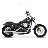 TERMINALI RINEHART RACING SLIP-ON 3" CROMATO-NERO HARLEY SOFTAIL 07-17