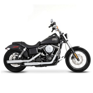 TERMINALI RINEHART RACING SLIP-ON 3" CROMATI-NERI SOFTAIL SLIM/DELUXE/CROSS BONES 07-17