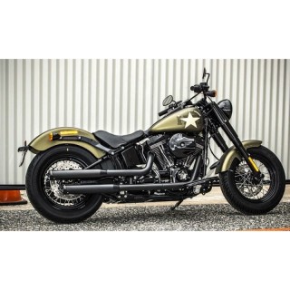 TERMINALI RINEHART RACING 3" NERI SOFTAIL SLIM/DELUXE/CROSS BONES 07-17