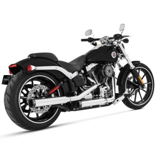 TERMINALI RINEHART RACING SLIP-ON 3" CROMATI-NERI SOFTAIL FAT BOY/DEUCE 07-17