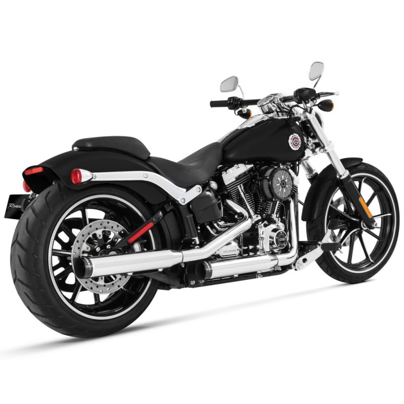 TERMINALI RINEHART RACING SLIP-ON 3" CROMATI-NERI SOFTAIL FAT BOY/DEUCE 07-17