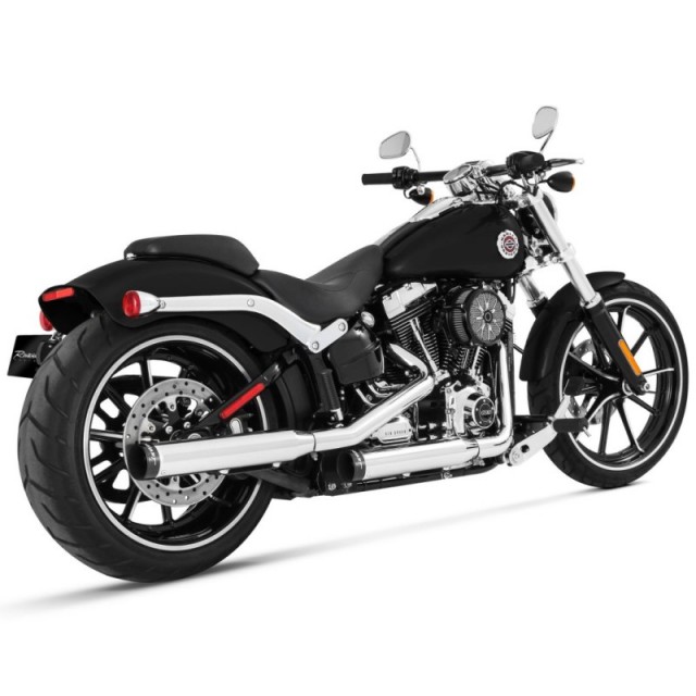 TERMINALI RINEHART RACING SLIP-ON 3" CROMATI-NERI SOFTAIL FAT BOY/DEUCE 07-17