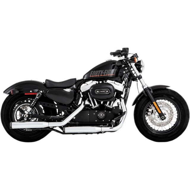 TERMINALI RINEHART RACING SLIP-ON 3" CROMATI-NERI HARLEY SPORTSTER 2014-2020