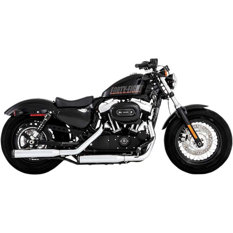 TERMINALI RINEHART RACING SLIP-ON 3" CROMATI-NERI HARLEY SPORTSTER 2014-2020