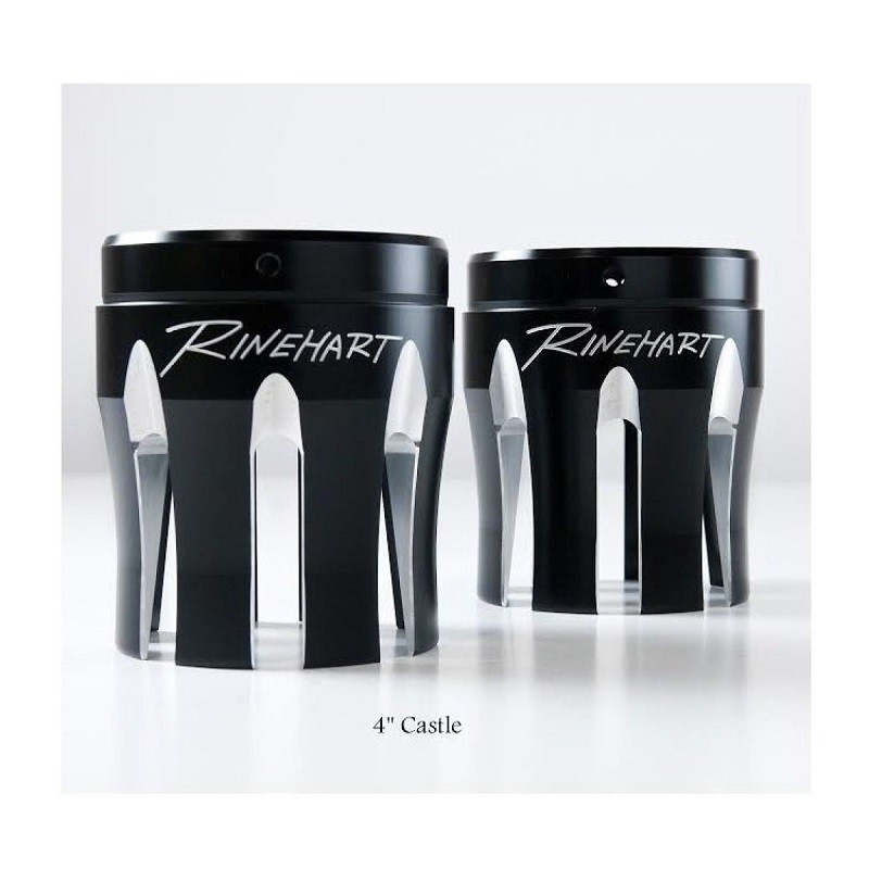 RINEHART RACING CASTLE BLACK 4" END CAPS