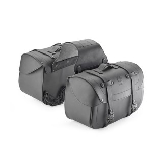 BORSE LATERALI KAPPA MOTO IN PELLE CUSTOM DA 28L - KMLW01