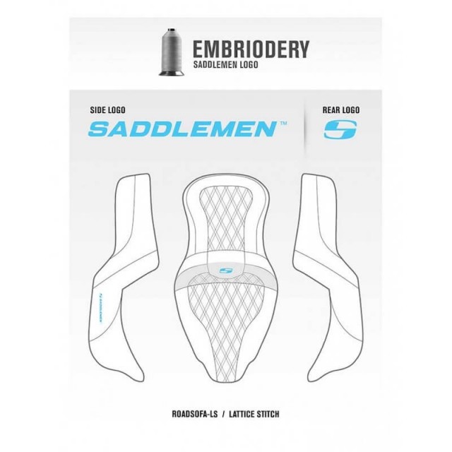 SADDLEMEN ROAD SOFA LS 2-UP HEATED GEL SEAT FOR HARLEY TOURING 2008-2021 - VIEWS