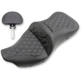 SADDLEMEN ROAD SOFA LS 2-UP HEATED GEL SEAT DRIVER’S BACKREST TOURING 08-21
