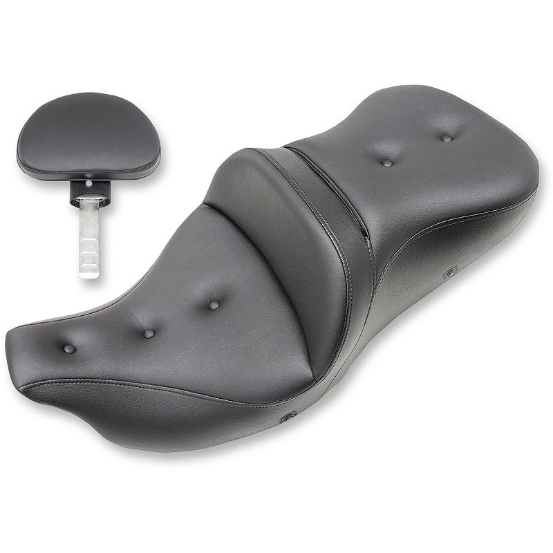 SADDLEMEN ROAD SOFA PT 2-UP HEATED GEL SEAT PILLOW DRIVER'S BACKREST TOURING 08-21