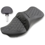 SADDLEMEN ROAD SOFA LS 2-UP GEL SEAT DRIVER'S BACKREST TOURING 08-21