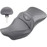 SADDLEMEN ROAD SOFA CF 2-UP GEL SEAT DRIVER'S BACKREST TOURING 08-21