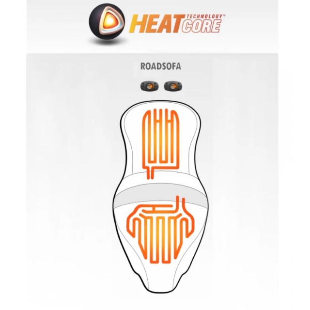 SADDLEMEN ROAD SOFA LS 2-UP HEATED SEATS DRIVER'S BACKREST TOURING 08-21 - HEAT