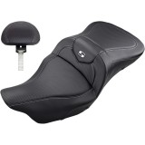 SADDLEMEN HEATED GEL ROAD SOFA CF 2-UP SEAT DRIVER'S BACKREST TOURING 08-21
