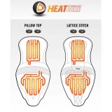 SADDLEMEN HEATED GEL ROAD SOFA PT 2-UP PILLOW TOP SEAT TOURING 2007-2021 - HEAT