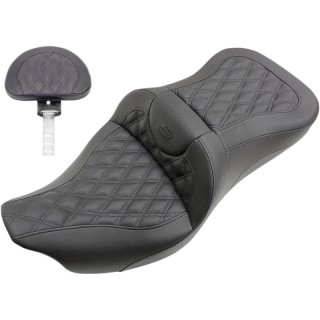 SADDLEMEN ROAD SOFA LS 2-UP GEAL SEAT DRIVER'S BACKREST HARLEY TOURING 2008-2021
