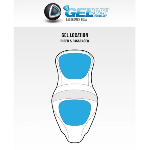 SADDLEMEN ROAD SOFA LS 2-UP GEL SEATS FOR HARLEY TOURING 1997-2007 - GEL