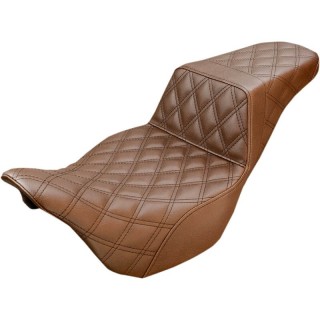 SADDLEMEN 2-UP STEP-UP LS BROWN SEAT HARLEY TOURING 2007-2021