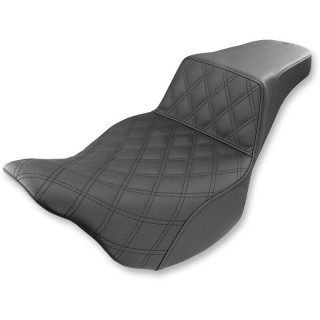 SADDLEMEN 2-UP STEP-UP LS BLACK BROWN SEAT HARLEY TOURING 2007-2021