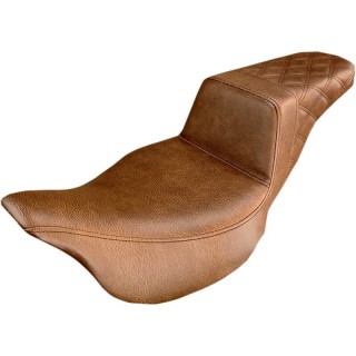SADDLEMEN 2-UP STEP-UP LS PASSENGER BROWN SEAT HARLEY TOURING 2007-2021
