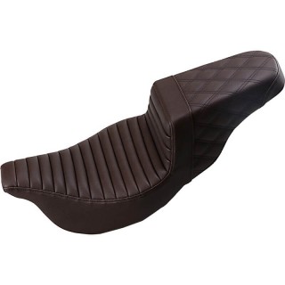 SADDLEMEN 2-UP STEP-UP TR DRIVER LS PASSENGER BROWN SEAT HARLEY TOURING 2007-2021