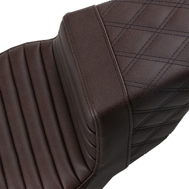 SADDLEMEN 2-UP STEP-UP TR DRIVER LS PASSENGER BROWN SEAT HARLEY TOURING 2007-2021 - COVER