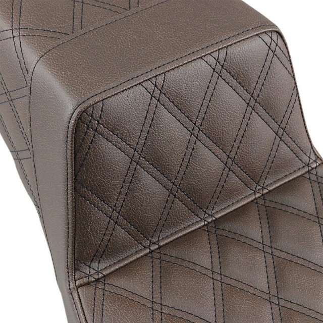 SADDLEMEN 2-UP STEP-UP LS BROWN SEAT HARLEY TOURING 1997-2007 - COVER