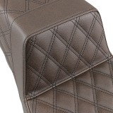 SADDLEMEN 2-UP STEP-UP LS BROWN SEAT HARLEY TOURING 1997-2007 - COVER