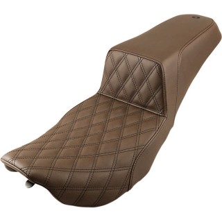 SADDLEMEN 2-UP STEP-UP LS DRIVER BROWN SEAT HARLEY TOURING 1997-2007