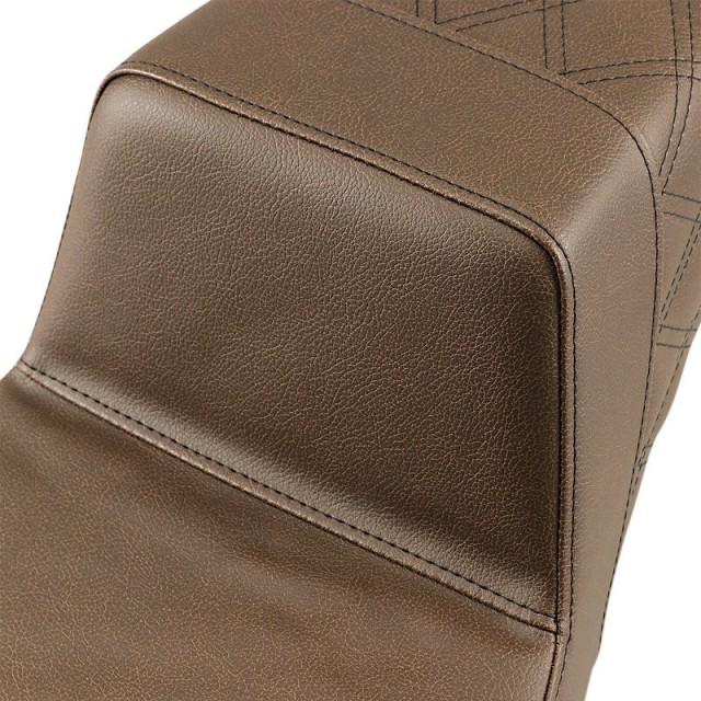 SADDLEMEN 2-UP STEP-UP LS PASSENGER BROWN SEAT HARLEY TOURING 1997-2007 - COVER