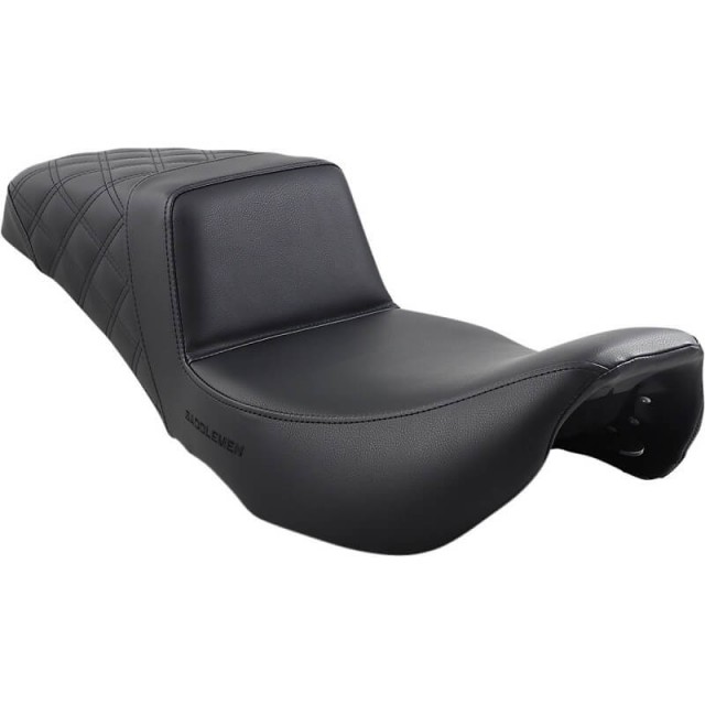 SADDLEMEN 2-UP STEP-UP LS PASSENGER BLACK SEAT HARLEY TOURING 1997-2007